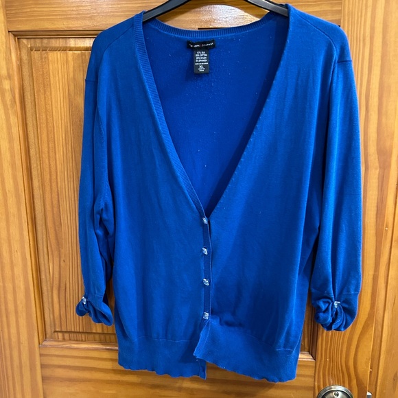 New York & Company Sweaters - NY and Co Blue Button-Up Cardigan